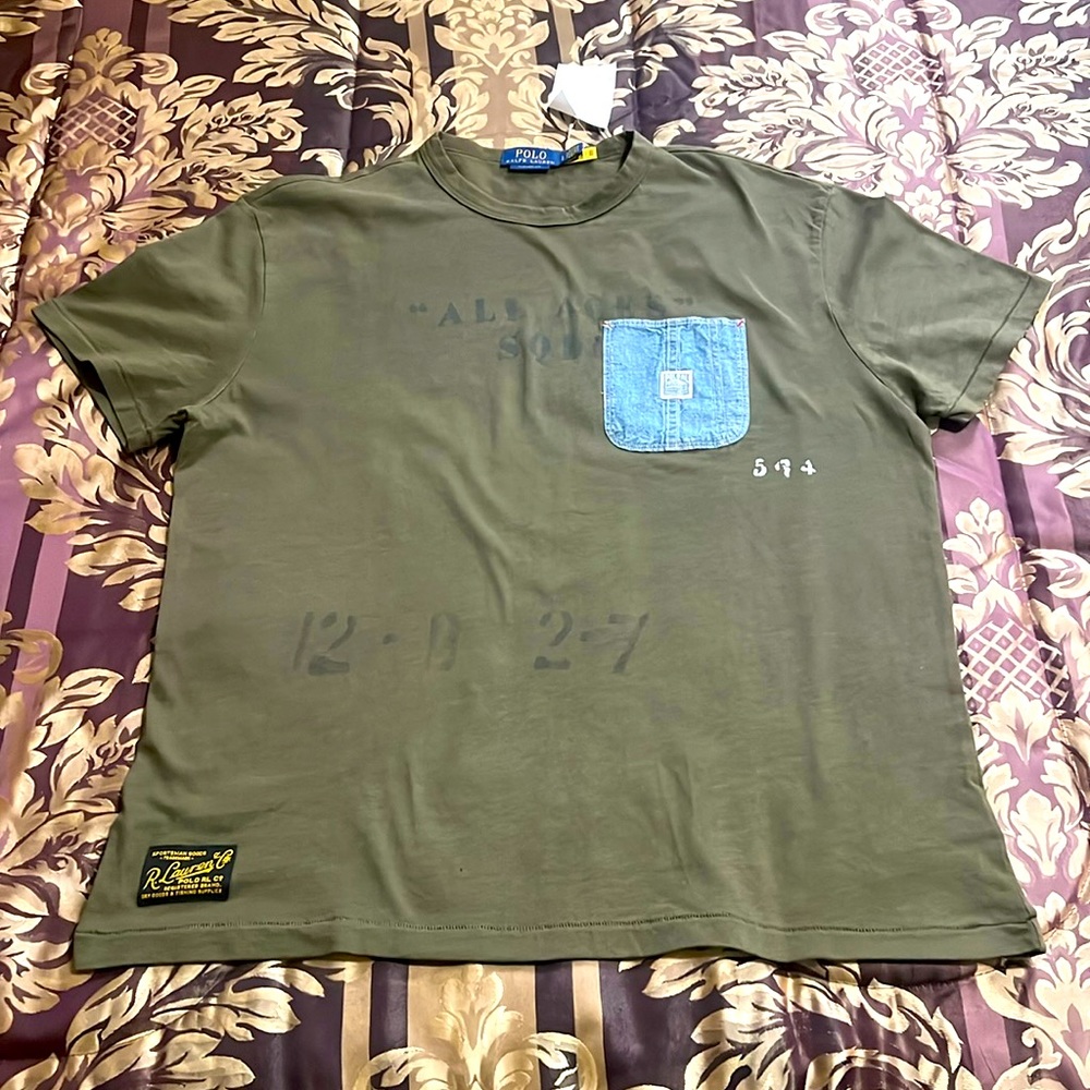 Polo Classic-Fit Denim-Pocket Jersey T-Shirt